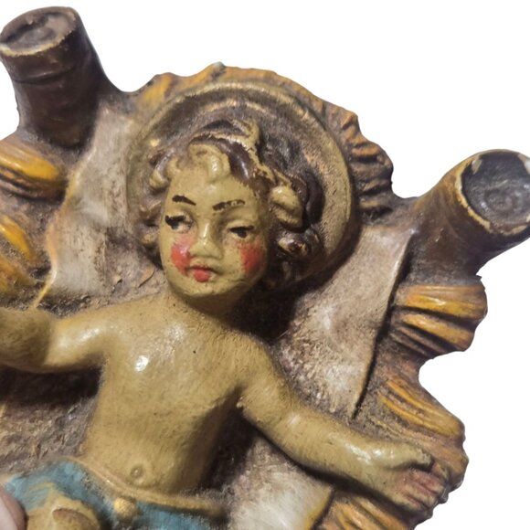 Vintage Baby Jesus Manger Nativity Figurine Christmas Decoration Figure - Picture 8 of 16